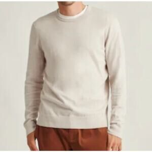 Bonobos Tan Stripes Cotton Cashmere Crew Neck Sweater Size XL